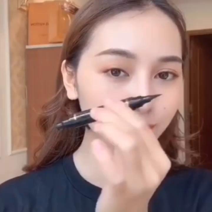 2 In 1 Eyeliner Pen Eye Liner Waterproof Pencil Long-lasting Liquid Eyeliner Glitter Makeup