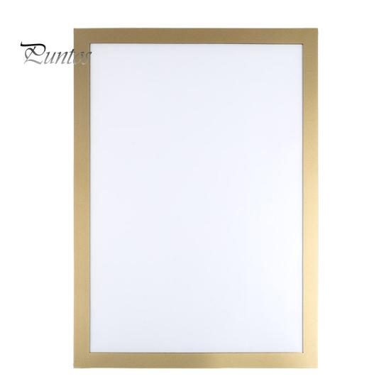 

Магнитный держатель для знаков формата А5/А6, настенный самоклеящийся фоторамка, прозрачная ПВХ-бумага для документов, плакатов, картин, картин A5 золотистый