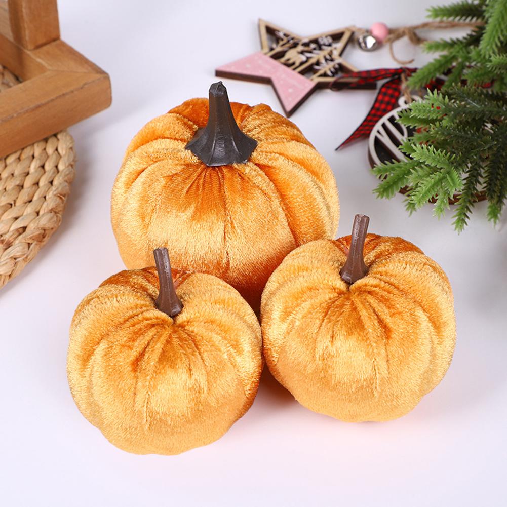 Fake Pumpkins Ornaments Home Party Vintage Style Pumpkins Props Ornaments For Fall Winter Decoer