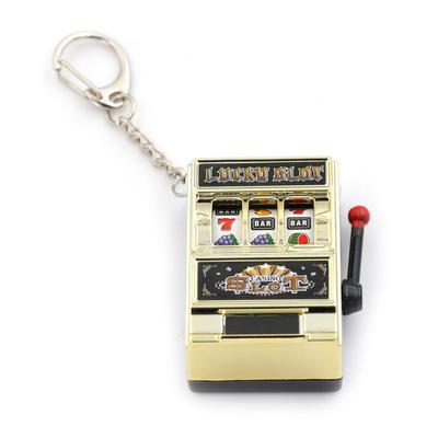 Mini Slot Machine Game Knipperende Sleutelhangers Lucky Charm Sleutelhanger