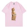 Funny Cat With Knife Meme Tshirt Unisex Unisex Clothing High Street Fashion Trend Tshirts Summer Casual Loose Short Sleeve T Shirt
