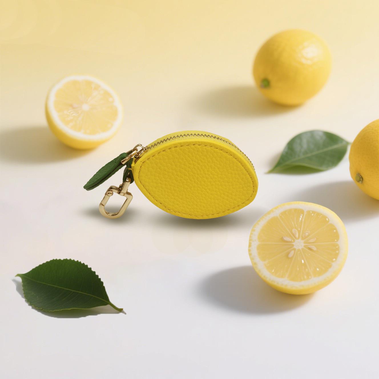 

Fresh Style Leather Fruit Coin Purse Keychain Charm