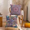 Mandala Pattern Cushion Cover Silky Short Plush Invisible Zipper Dustproof Sofa Pillow Case For Home Decor