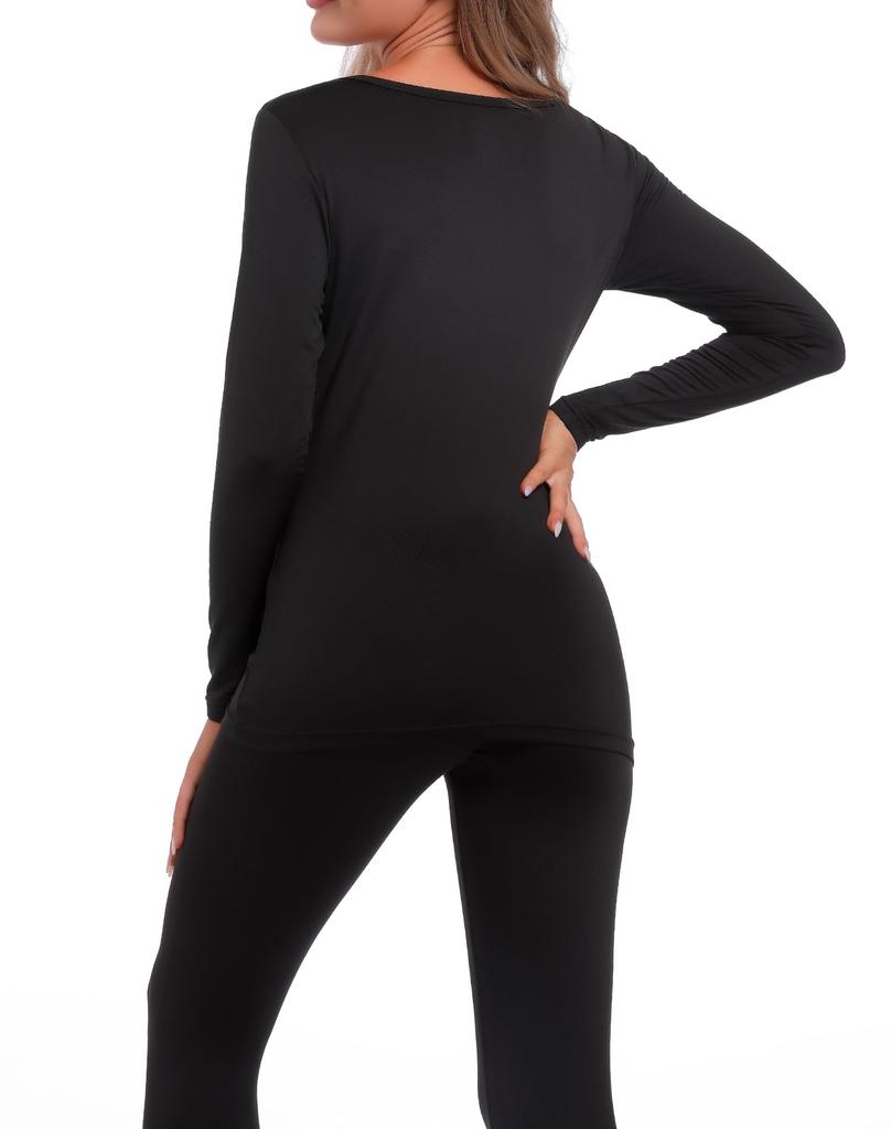 INNERSY Heattech Warm Innerwear Long Sleeve Shirt and and Perfect for Fall and Sizes Women's Set, Fleece-Lined, Leggings, Moisture-Wicking