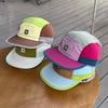 Women's Dopamine Color Block Flat Brim Baseball Cap Quick Dry Outdoor Running Sun Protection Fishing Hat for Men