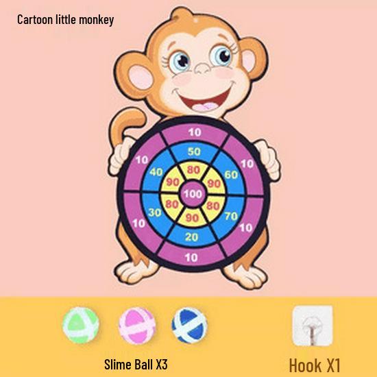 Children's Sticky Ball Dartboard Toy Set - 5 Pieces for Parent-Child Interaction