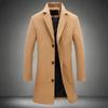  And Winter Men's Woolen Coat Medium Length Windbreaker With Cotton Thickened Men's Coat