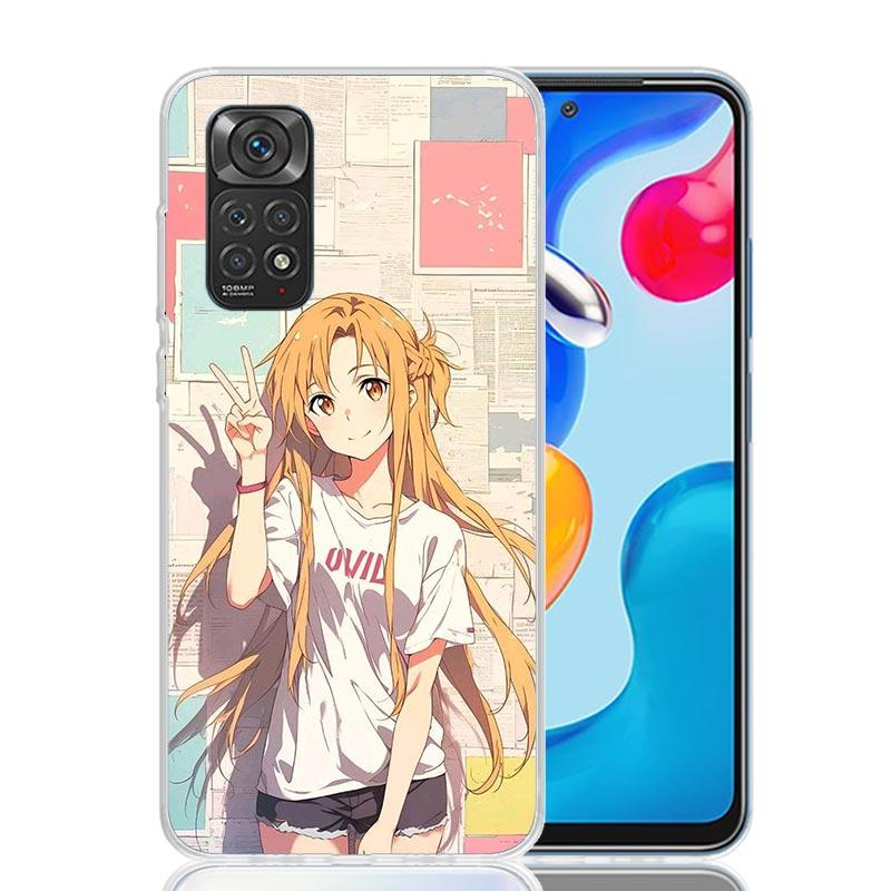 Sword Art Online Yuuki Asuna Phone Case For Xiaomi Redmi Note 15 14 13 12S 12 Pro Plus 11S 11E 11 11T 10S 10 Art Soft Pattern Co