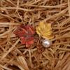 Fashion Maple Leaves Women Dripping Brooches Gold Fashion Jewelry Brooches Pins