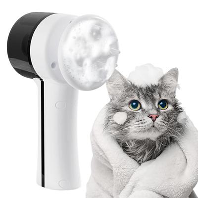Dog Bath Brush Automatic Pet Shampoo Brush Bubble Maker Pet Washing Shower Brush for Short And Long Haired Pet Bathing