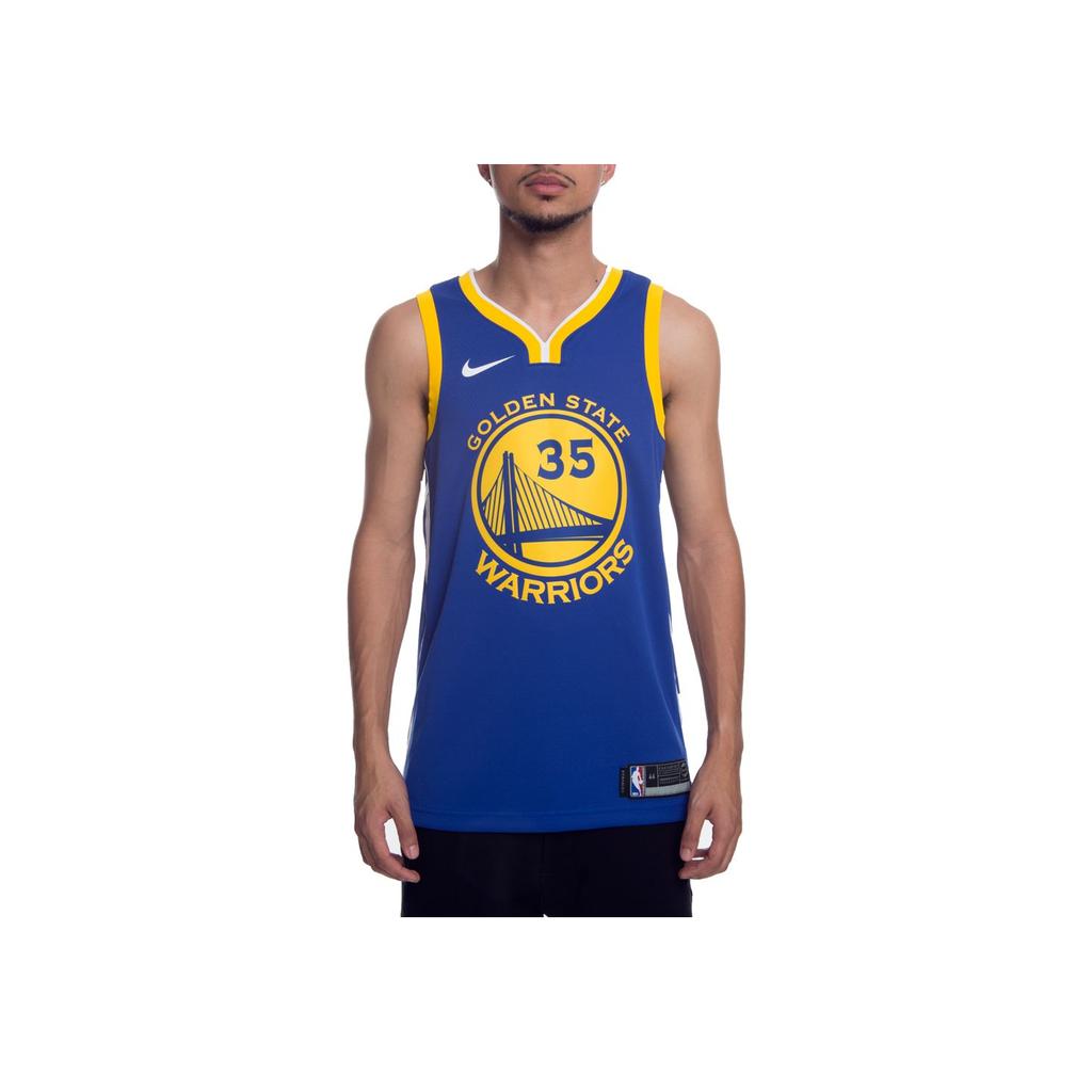 Nike Kevin Durant Golden State Warriors Basketball Jersey, Fan Edition, Number 35 Men Tops Blue 864475-496