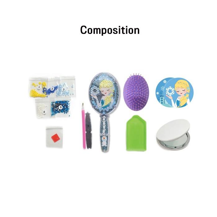 Minteye Set de Brochas Gem Diamond Art con Espejo (Diseño aleatorio 1 de 10) (3 opciones)