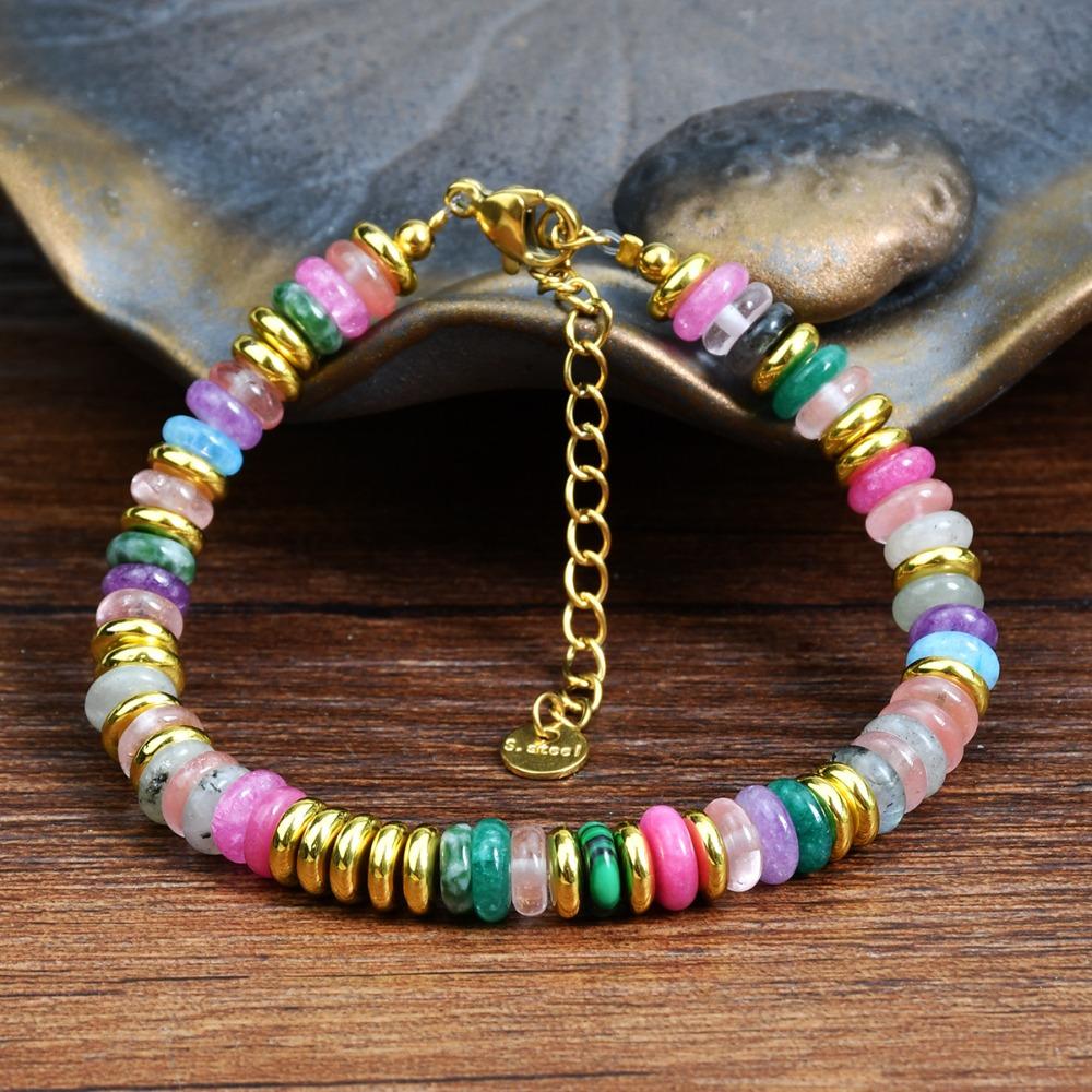 Adjustable Chain Stone Bracelet Alloy Chain Chain Bracelet High Quality Jewelry Accessories Multicolor
