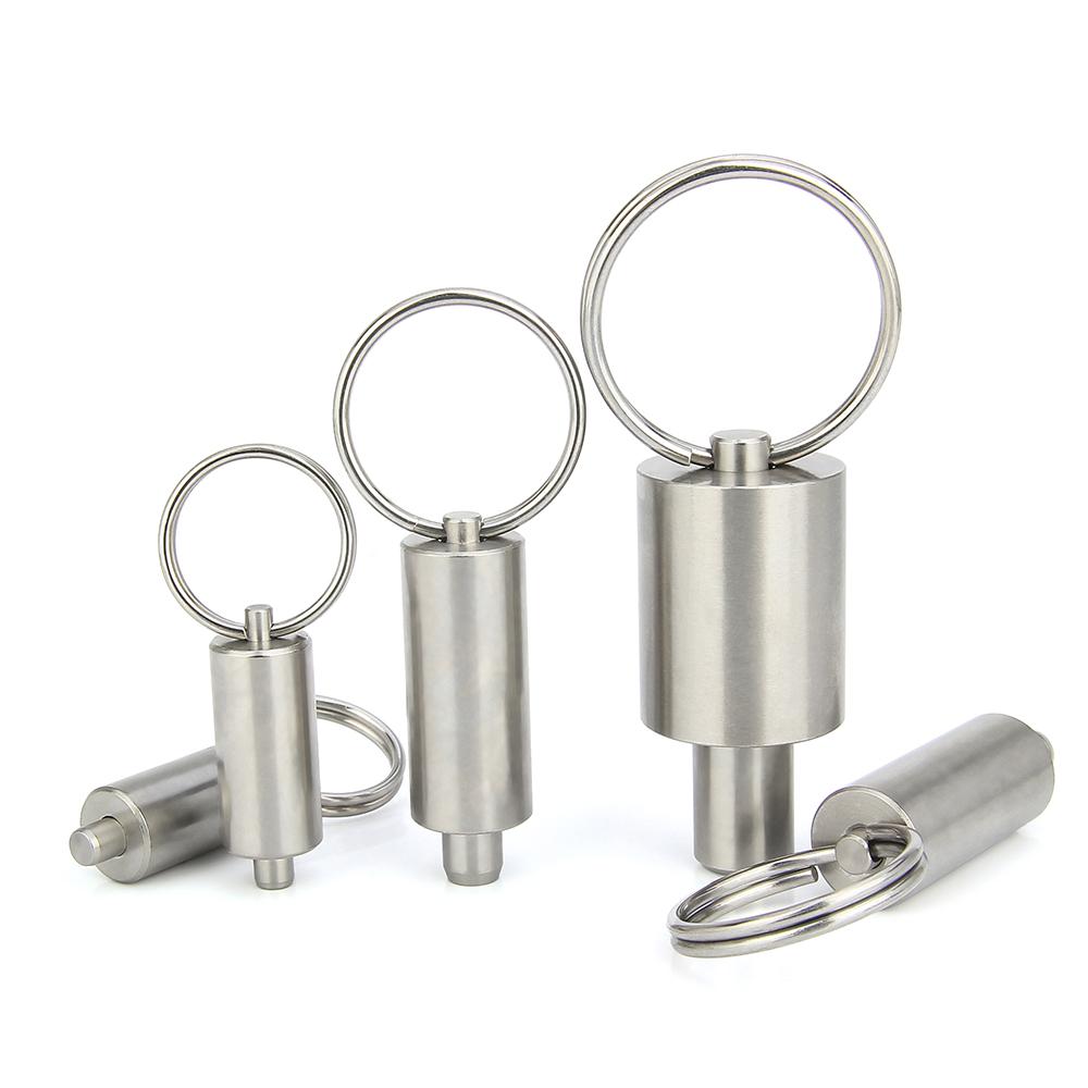 Factory Outlet Zinc-Plated Spring Pin Plunger Unthreaded Stainless/Carbon Steel Indexing Plungers With Pull Ring