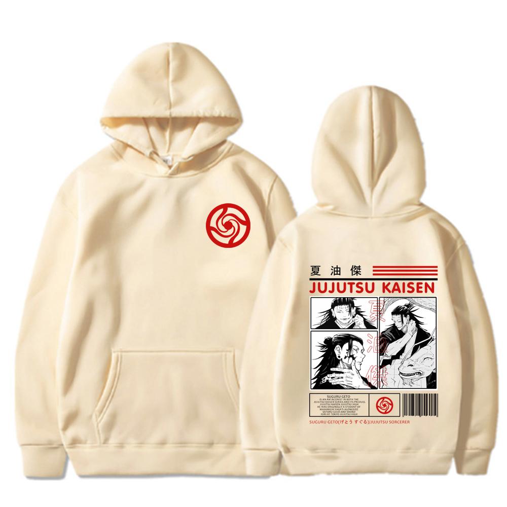 Suguru Geto Jujutsu Kaisen Anime Graphic Hoodies Vintage Oversized Hooded Hip Hop Long Sleeves Hoodie Men Women Clothes