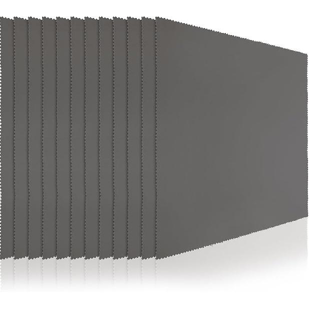 Frienda 12 Pack Large Microfiber Glass Cleaning Cloths 12 x 12 Inch Oversized Eyeglass Sunglasses Cleaning Cloths for Electronics Glasses Screens and серый