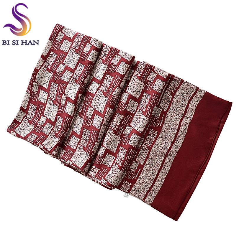 New Man100% Silk Scarf Printed New Style Brand Male Neck Scarves 160*26cm Man Scarf Cravat For Spring Autumn Winter Long Scarf