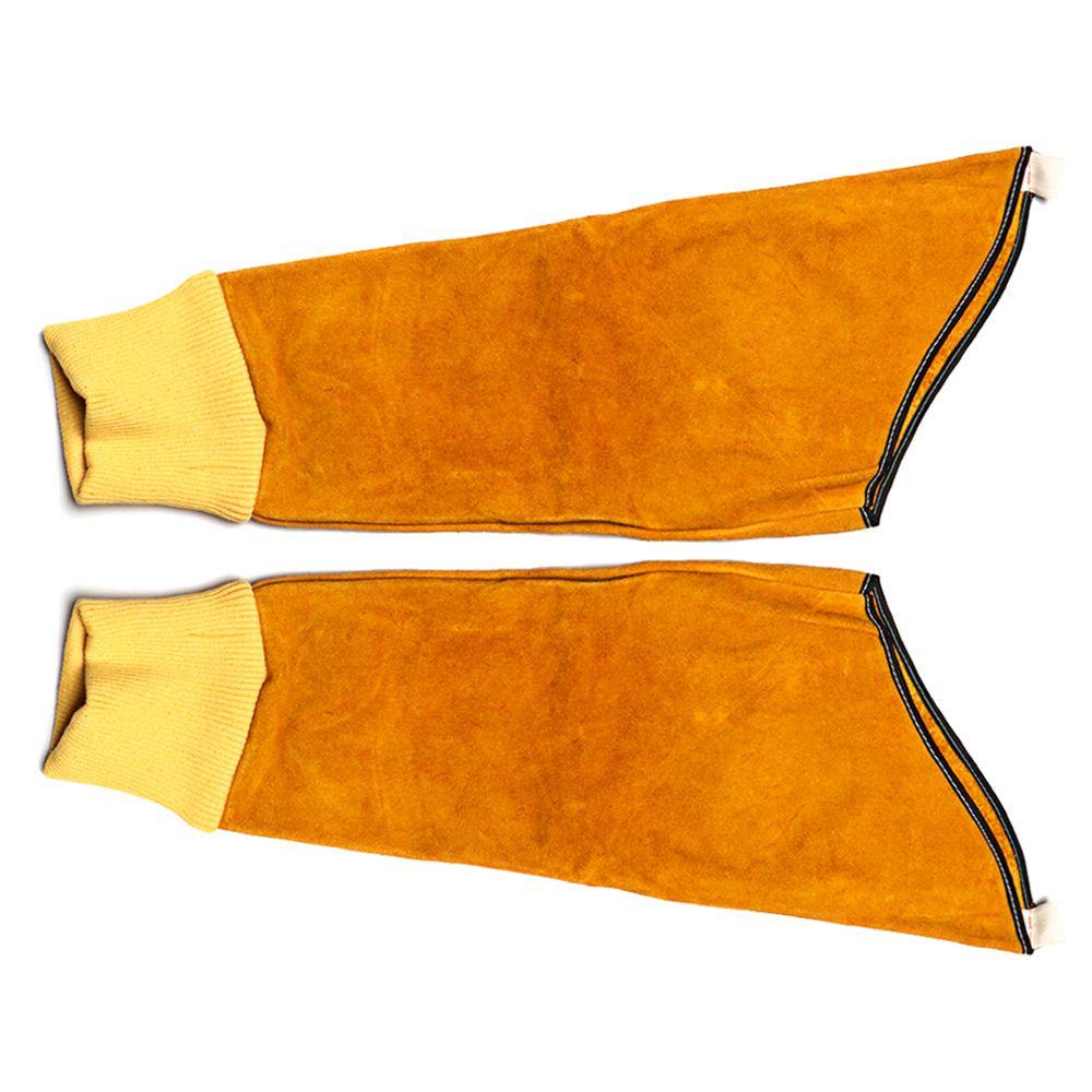 Cow Leather Anti Fire Cowhide Welder Long Gloves Arm Protection Sleeve Welding Sleeves Oversleeve