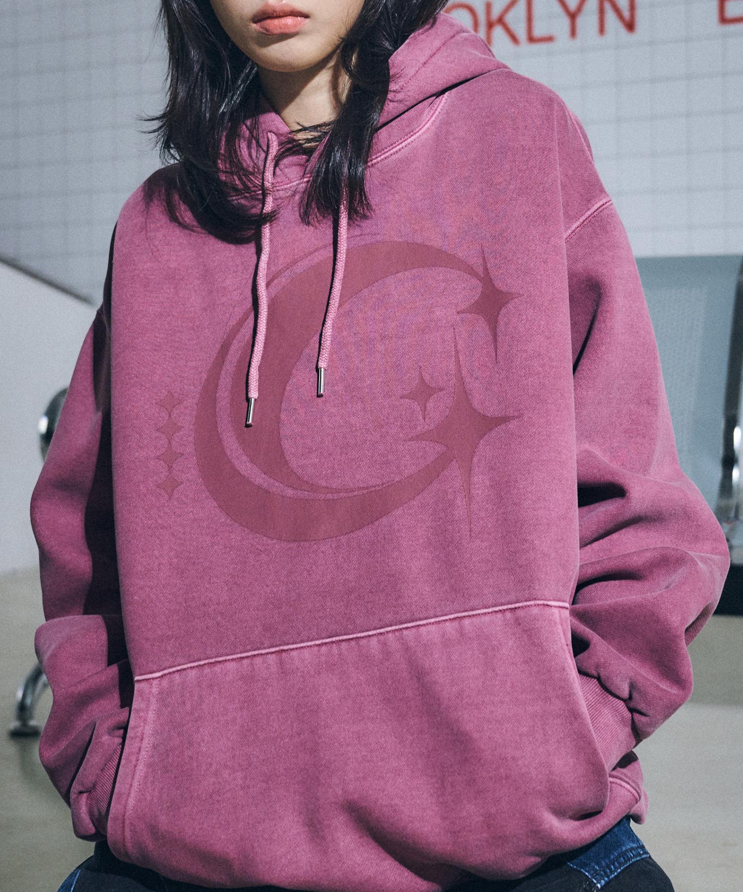 Compagno C Logo Star Pigment Hoodie Dusty Pink Pink/L