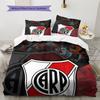 River Plate Football Club Pattern Bedding Home Decoration Birthday Gift (1 * duvet cover + 2 * pillowcase, without core)