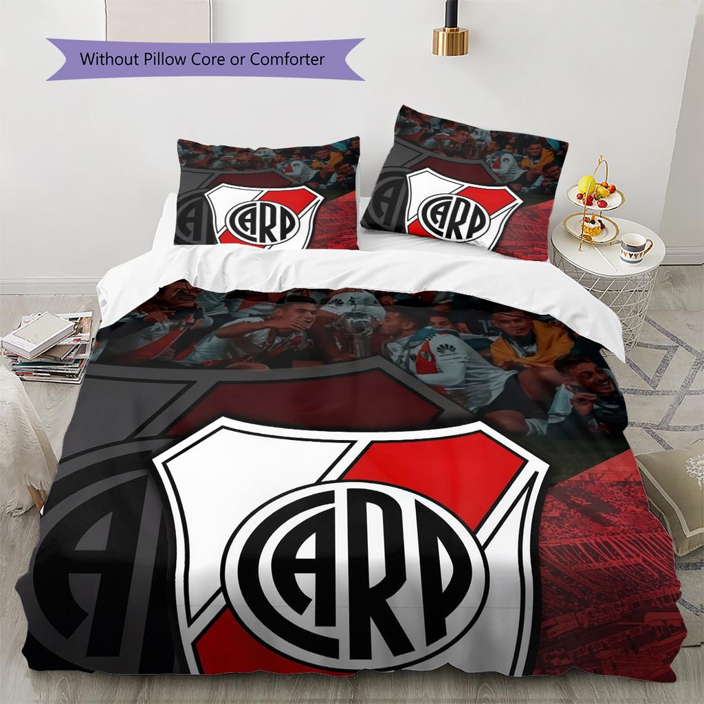 River Plate Football Club Pattern Bedding Home Decoration Birthday Gift (1 * duvet cover + 2 * pillowcase, without core)
