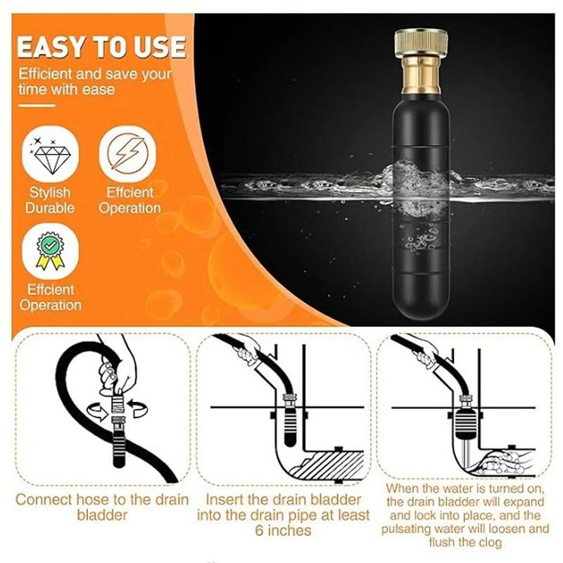3PCS Kitchen Sink Clogged Drain Airbag Drain Cleaning Bladders Quickly Unclog Clogged Drains Shower Drain Pipe Cleaning Airbag
