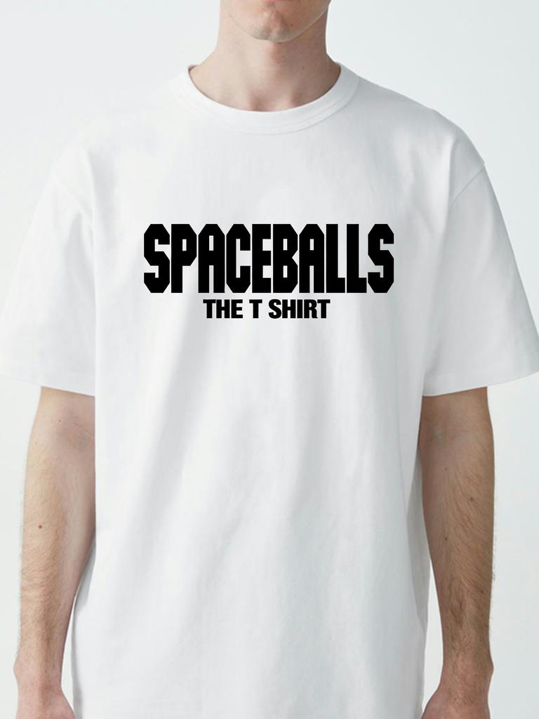 Mens SPACEBALLS pinrt Graphic t shirt Casual Summer Retro Style TShirt fashion Breathable Short Sleeve Round Neck Tees
