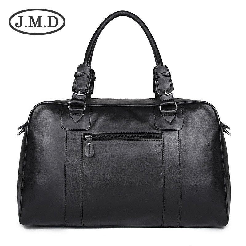 Jiameida Retro Waxed Leather Men's Travel Handbag