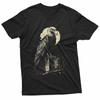 Raven Moon Gothic Grave Halloween Black T-Shirt