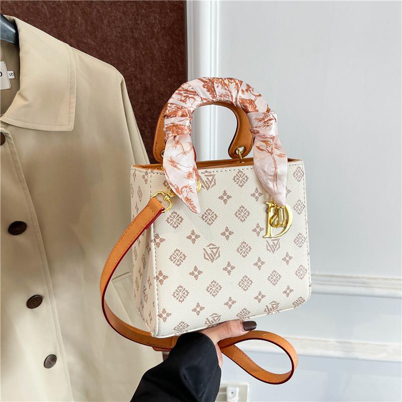 Premium bag New presbyopia contrasting color Princess Diana bag silk scarf portable shoulder women's bag