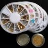120Pcs Gold / Silver Metal Nail Art Decor Rhinestones Tips Metallic Studs Tools Sticker Free Shipping