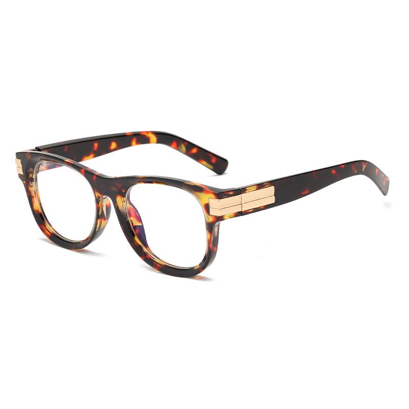 European and American retro metal leg sunglasses fashion square anti-ultraviolet sunglasses men's and women's high-end glasses