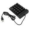 Kabelgebundener Ziffernblock Schwarz USB-Anschluss 19 U-förmige Tasten Plug and Play Kompakte numerische Tastatur für Laptop PC Desktop