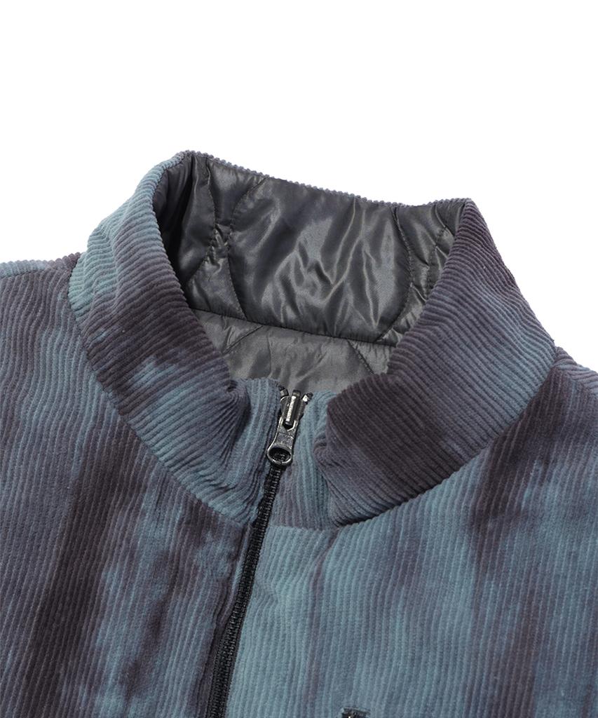 Critic Dyeing Corduroy Reversible Padding Vest Charcoal