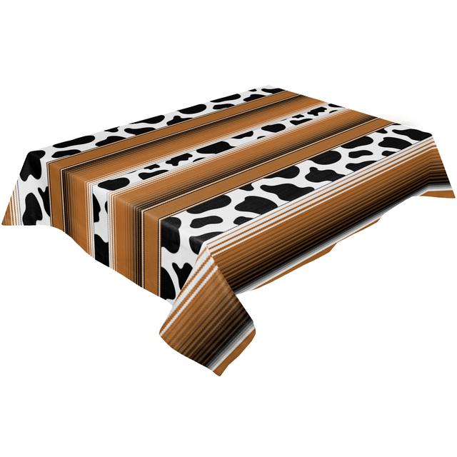 Cow Fur Pattern Black White Round Tablecloth Waterproof Wedding Table Decor Tablecloth Kitchen Dinning Table Cover