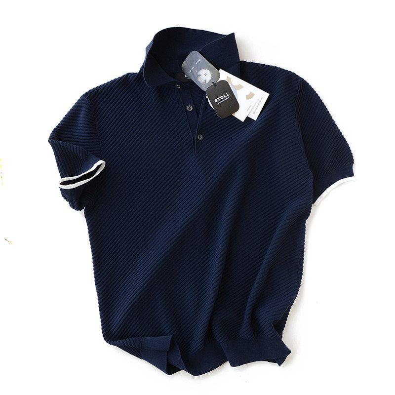 Pure Cotton Polo Shirt Short-Sleeved Men's Summer Shirt Slim Fit Lapel T-Shirt Export Casual All-Cotton Collared T-Shirt