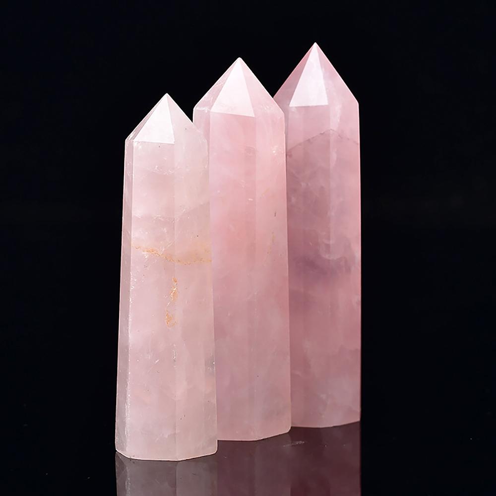 Natural Stone And Crystals Point Wand Witchcraft Rose Quartz Amethyst Home Decoration Mineral Stones Crafts Room Aquarium Decor