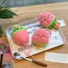 Cute Summer Watermelon Ice Cream Plush Keychain With Pp Cotton Filling For Kids And Teens