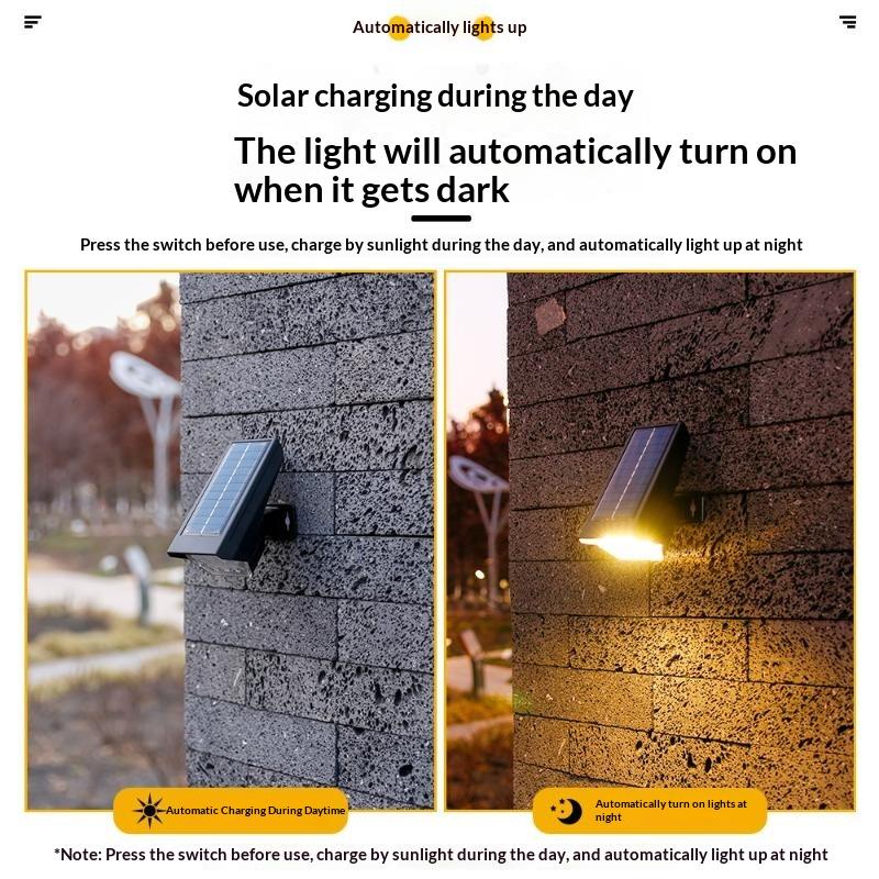 Solar Power Light Adjustable Light Temperature Solar Garden Light Outdoor Ip65 Solar Lamp Super Bright Solar Spotlight