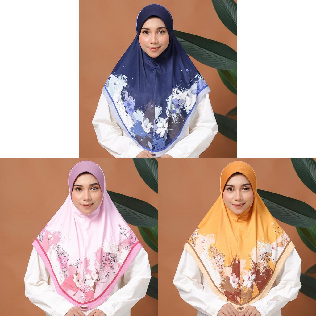 Ethnic Floral Headscarf For Women With Border Detail For Summer Wear