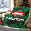 South Sydney Rabbitohs Pattern Blanket for Home Decoration, Bed, Sofa, Car Travel, Camping, Suitable for All Seasons, Birthday Christmas Gift