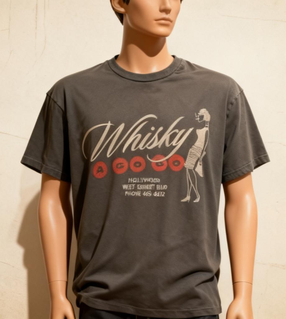 Whiskey A Go Go Zwart T-shirt ZWART S-5XL Korte Mouw NWT