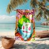 Personalized customized proof beach towel with Pokémon Bulbasaur pattern - soft, absorbent,quick-drying,perfect swimming,camping&bathing
