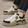 Fashion Autumn Men's Low-top Rotating Buckle Works Shoes Platform Casual Sneakers Fashion Brand Elastic Running Sports Shoes Zapatillas