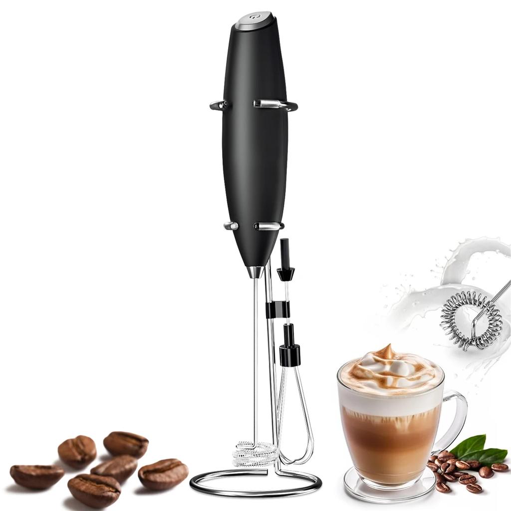 Hand Blender Electric Egg Beater Milk Frother Handheld Mini Electric Drink Mixer Foamer with Stand for Coffee Lattes Egg