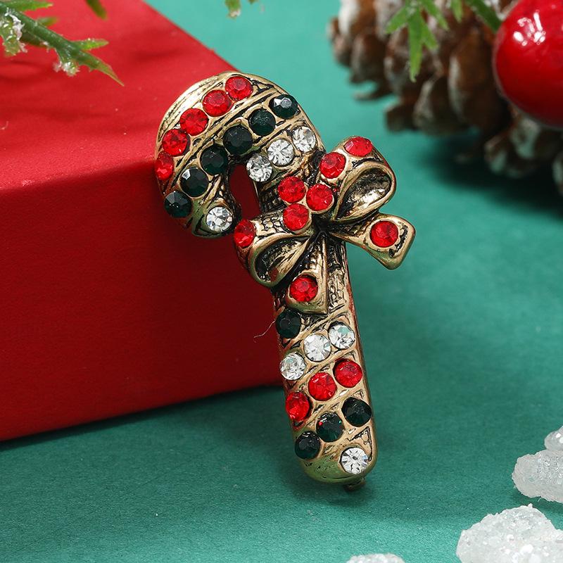 Exquisite Rhinestone Christmas Bell Brooch and Lapel Pin Ornament