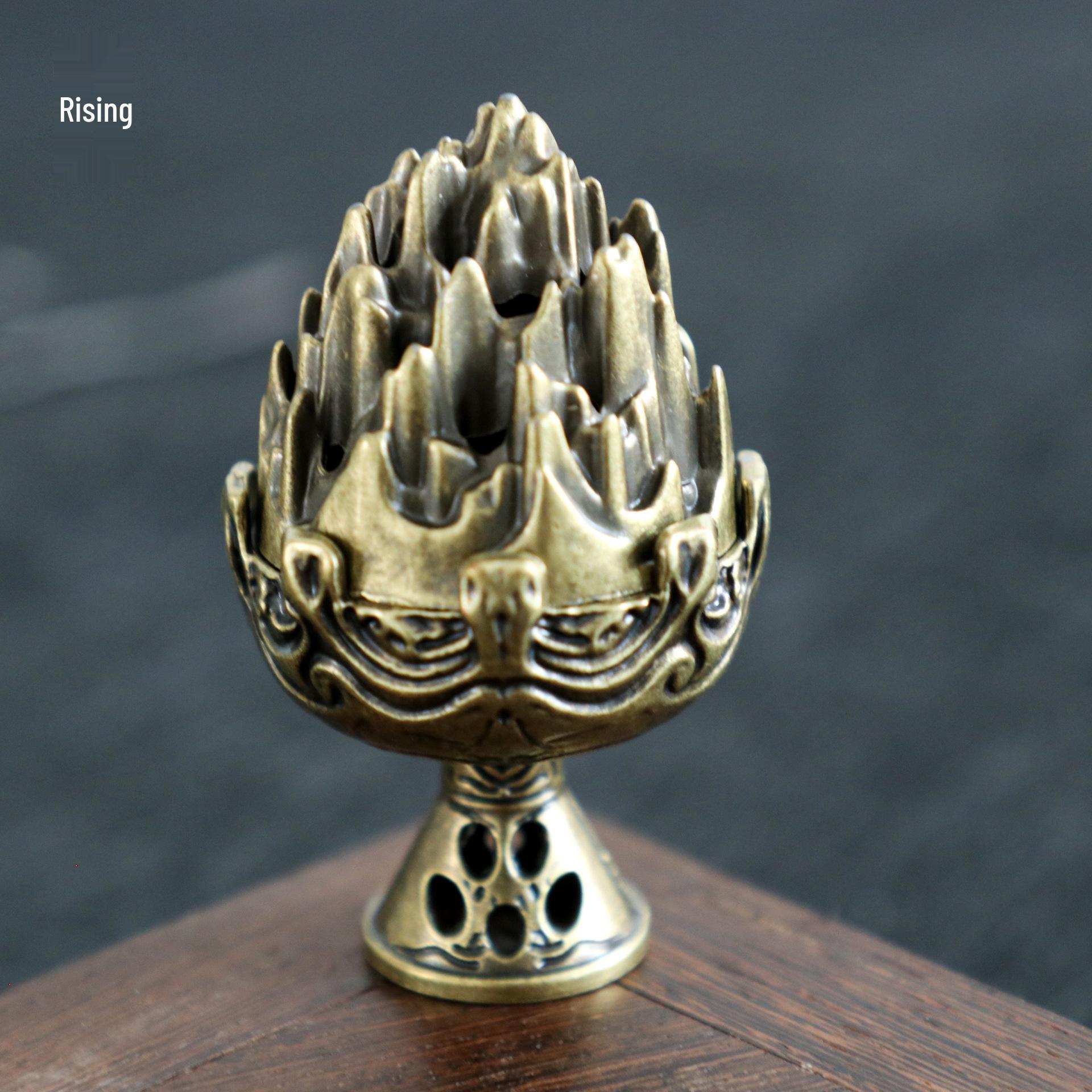 

Mini Retro Bronze Incense Burner & Holder for Indoor Buddha Offering