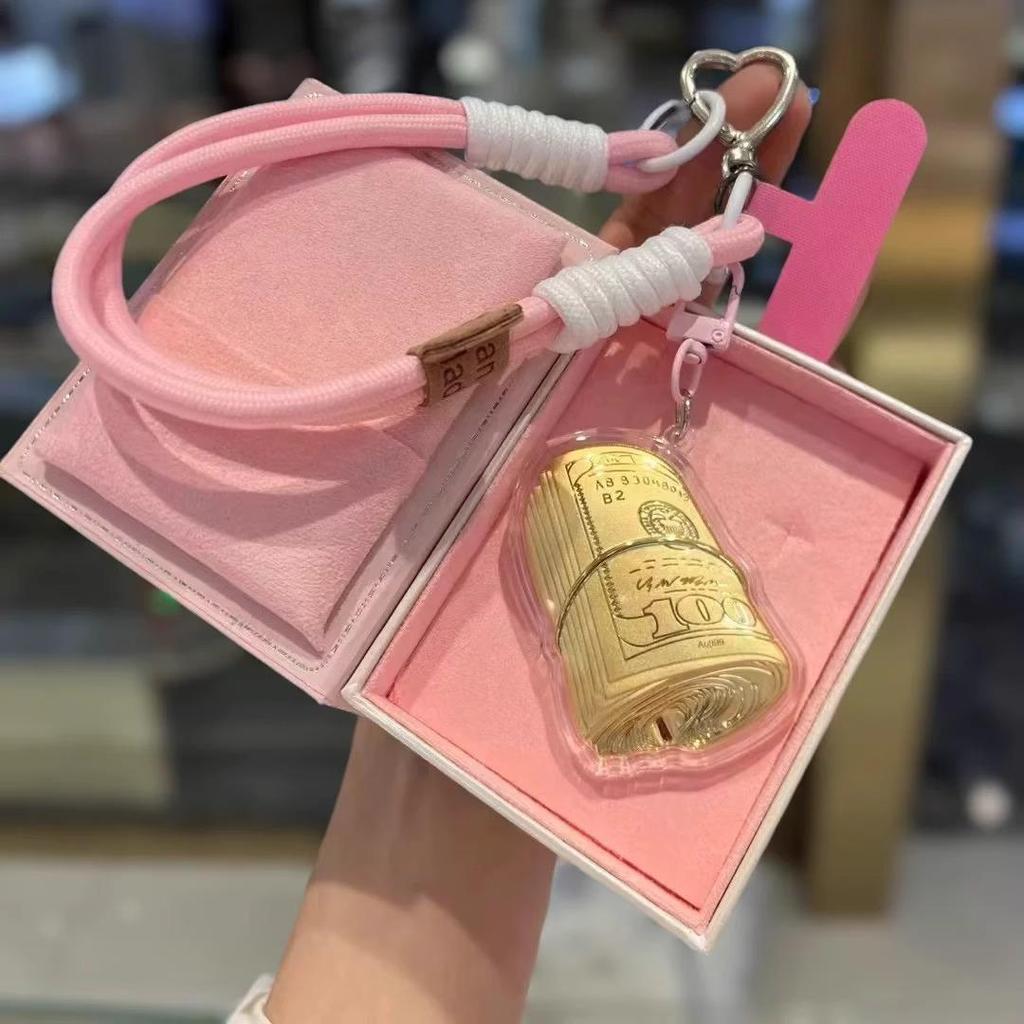 Gold 9999 Car & House Keychain Set - 20mg Pendant for Mobile & Bag, Ideal Souvenir Gift