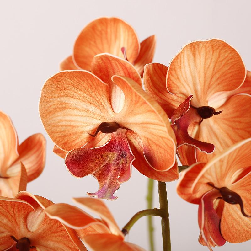 Simulation Phalaenopsis, retro high-grade silicone cotton cherry blossoms, wedding decoration lip Phalaenopsis simulation flower