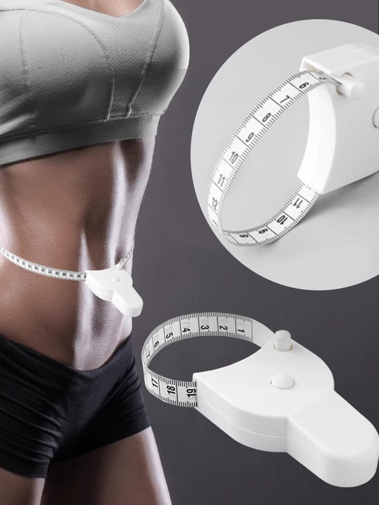 150 Cm Body Measuring Tape Retractable Measuring Tape Push Button Retract Self-Tightening Measure Ruler for Body Waist Chest Leg